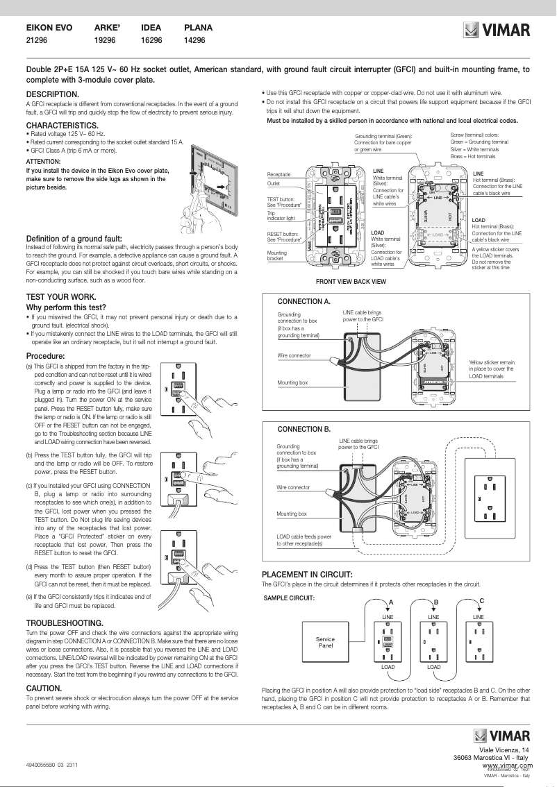 Image de la première page du manuel de l'appareil 21296