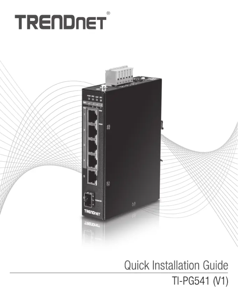 Page n°1 - Manuel utilisateur TRENDnet TI-PG541