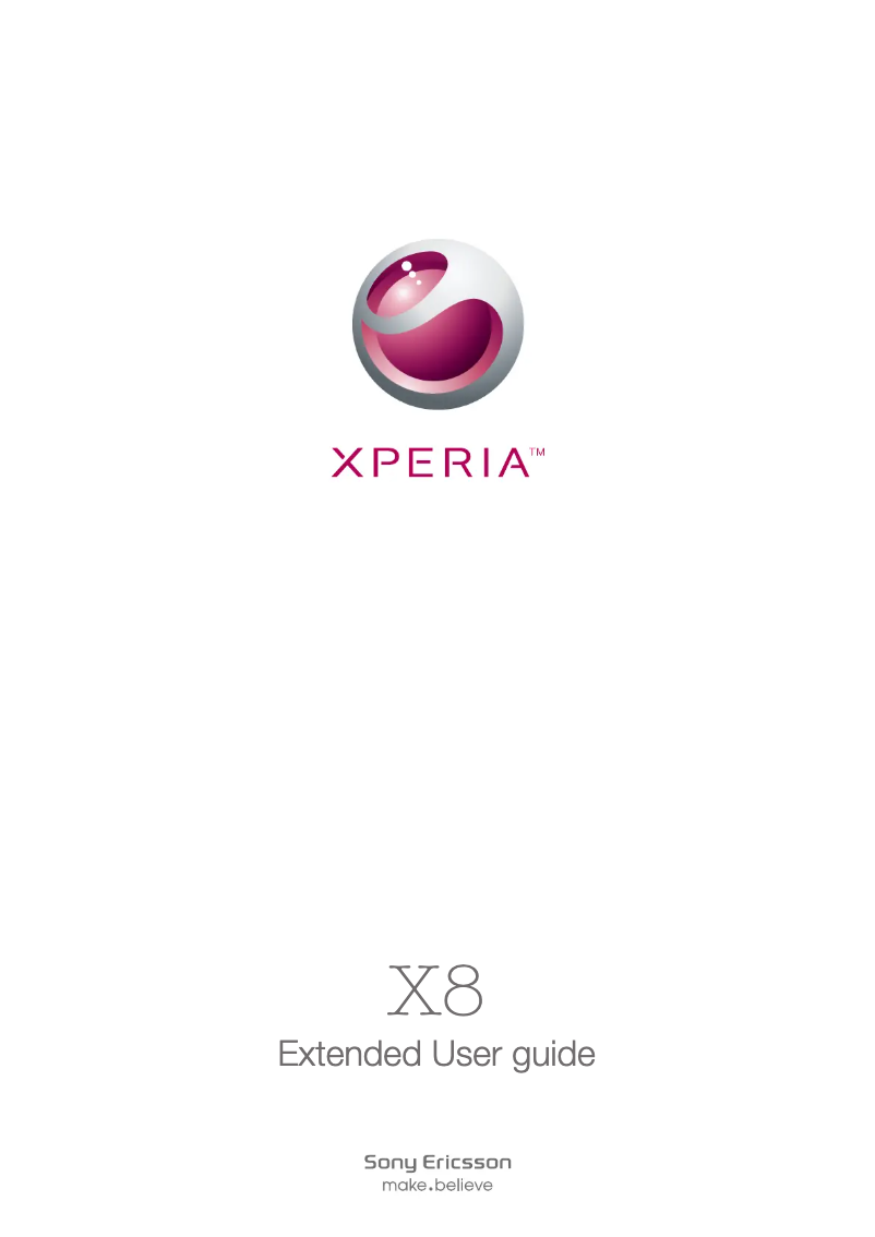 Page 1 de la notice Manuel utilisateur Sony Xperia X8