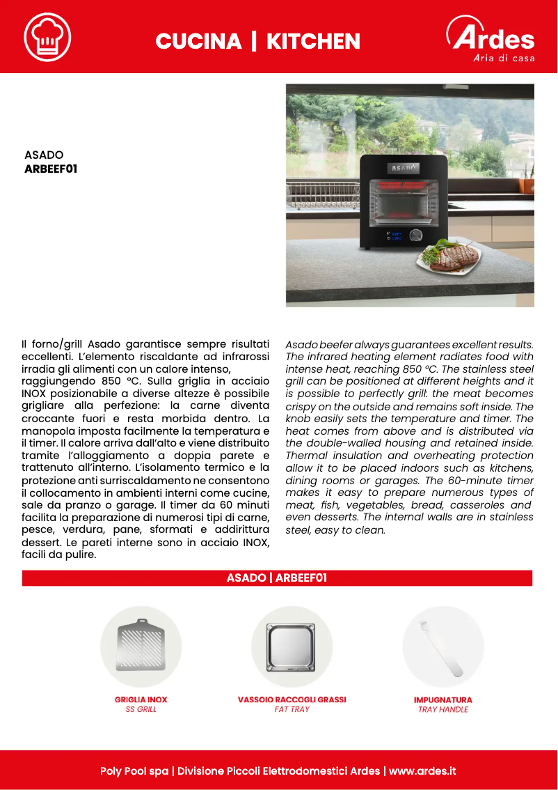 Page n°1 - Fiche technique Ardes ARBEEF01