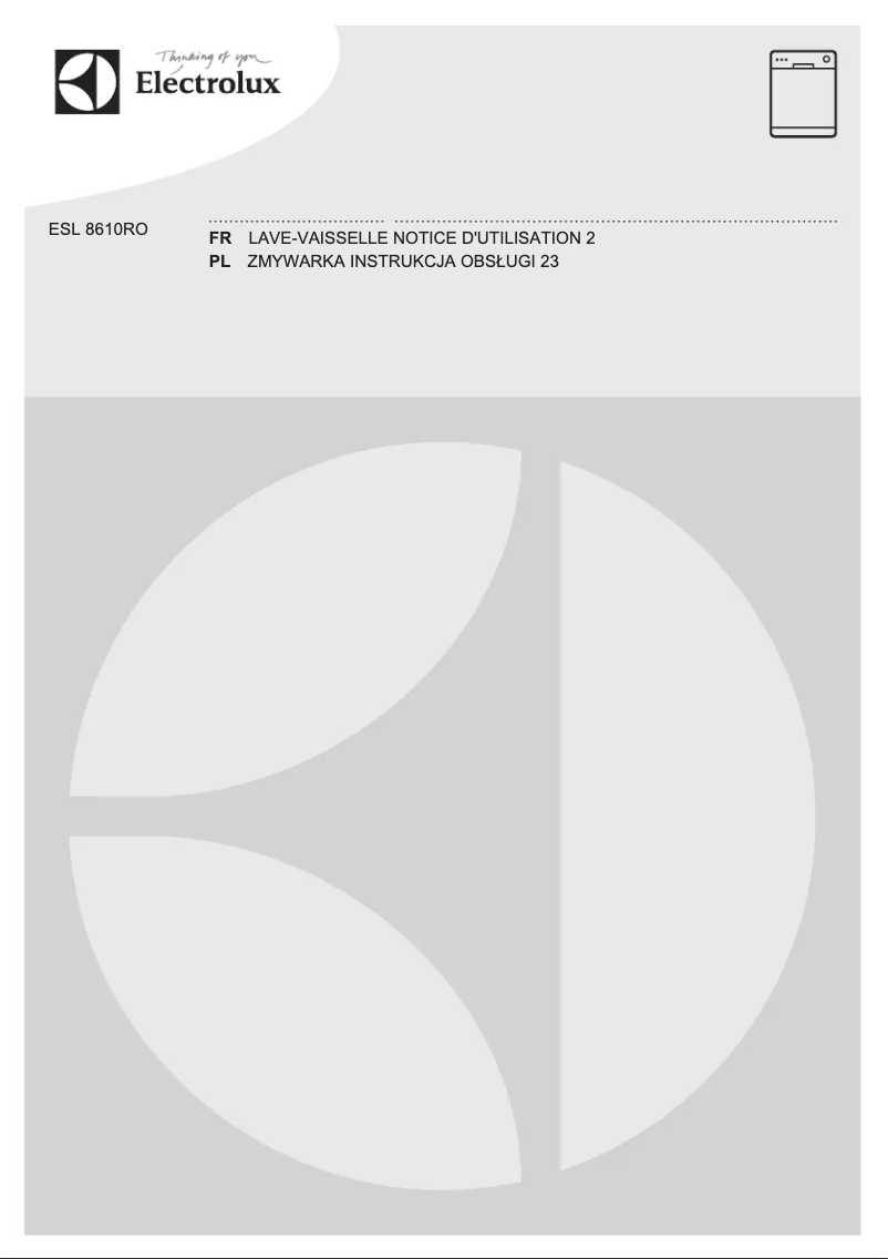Page n°1 - Manuel utilisateur Electrolux ESL8610RO