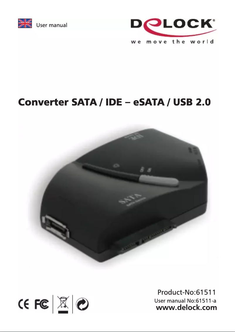 Image de la première page du manuel de l'appareil SATA/USB Converter