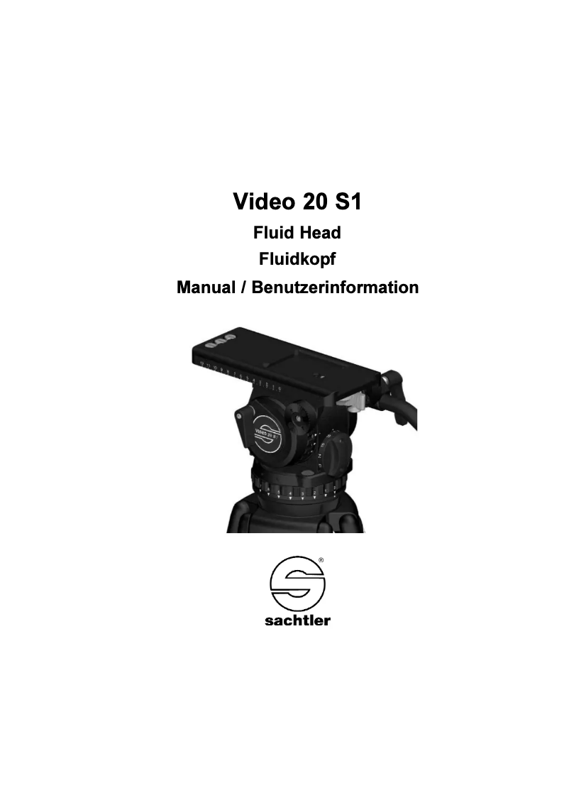 Page n°1 - Manuel utilisateur Sachtler Video 20 S1