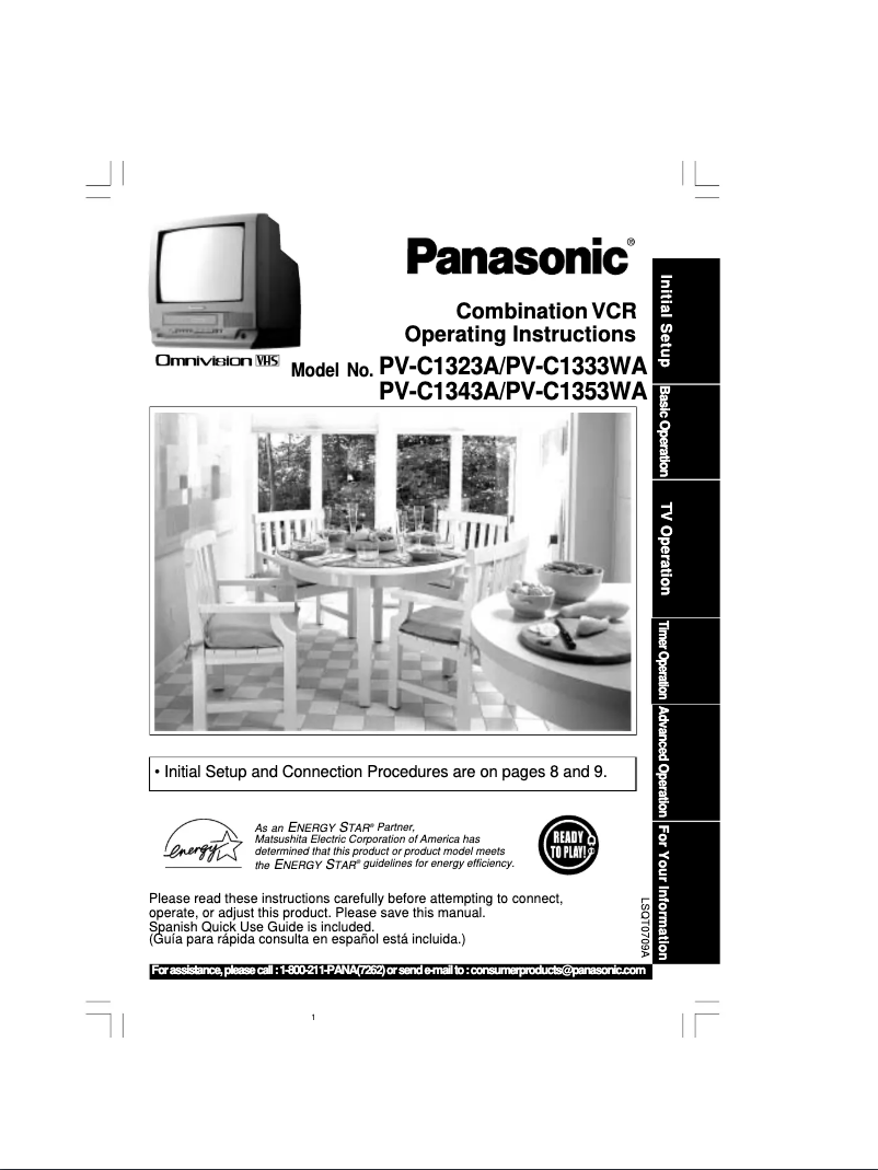 Página 1 del manual Manual de usuario Panasonic PV-C1333WA