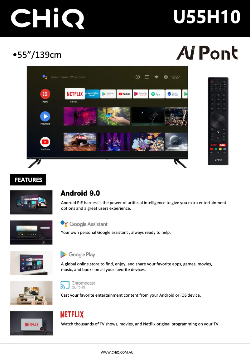 Image de la première page du manuel de l'appareil U55H10