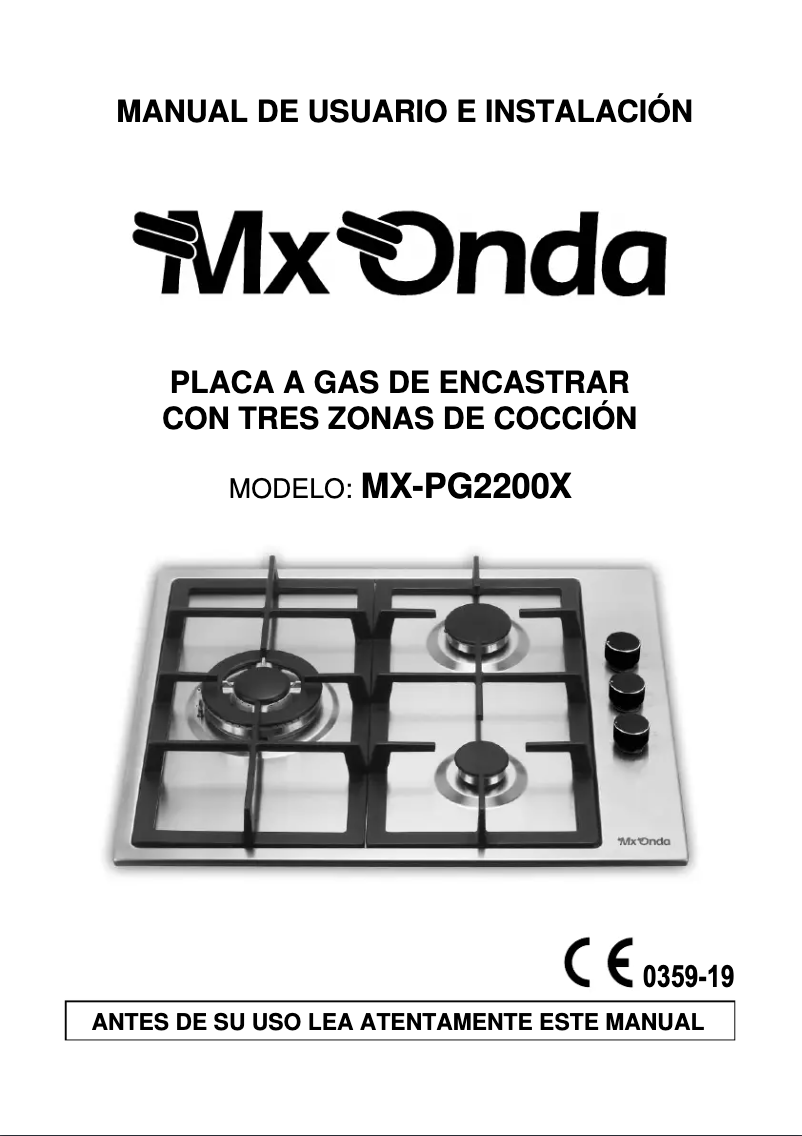 Page n°1 - Manuel utilisateur Mx Onda MX-PG2200X