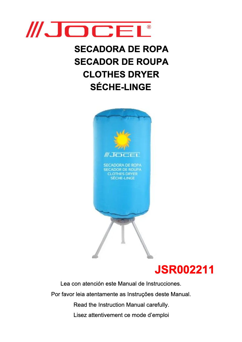 Página 1 del manual Manual de usuario Jocel JSR002211