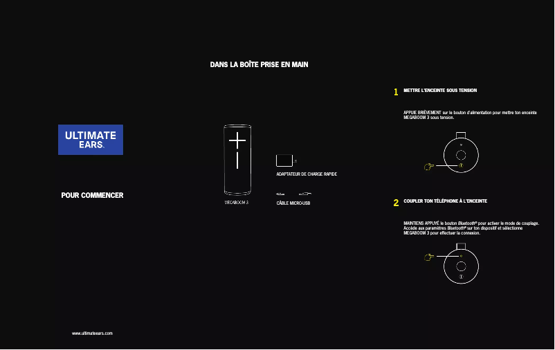 Image de la première page du manuel de l'appareil Megaboom 3
