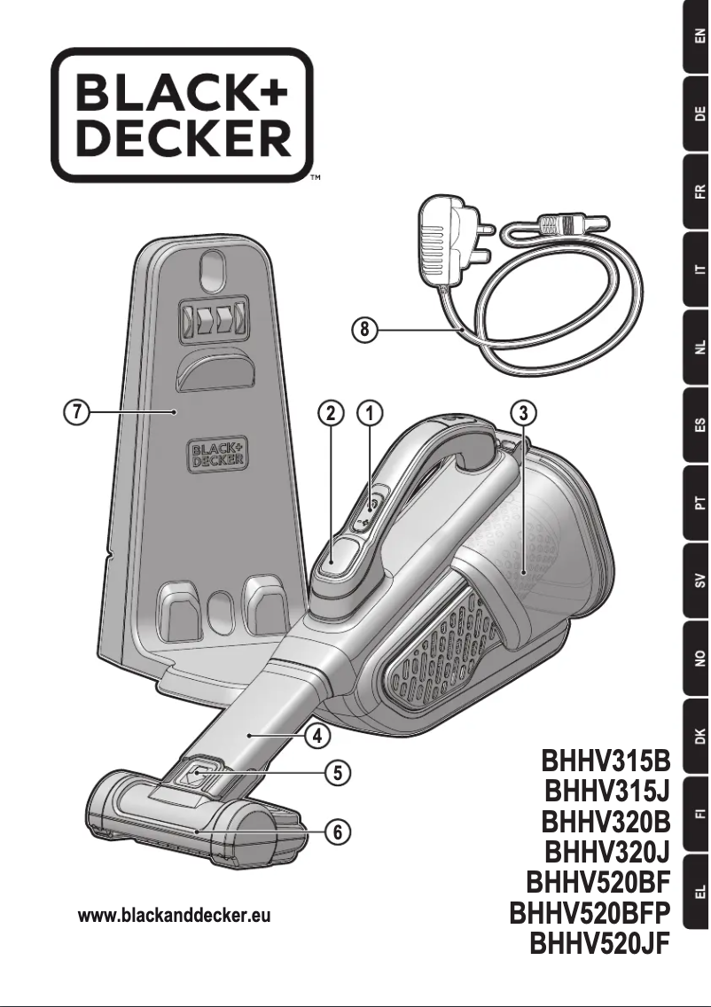 Page 1 de la notice Manuel utilisateur Black & Decker Dustbuster BHHV320B