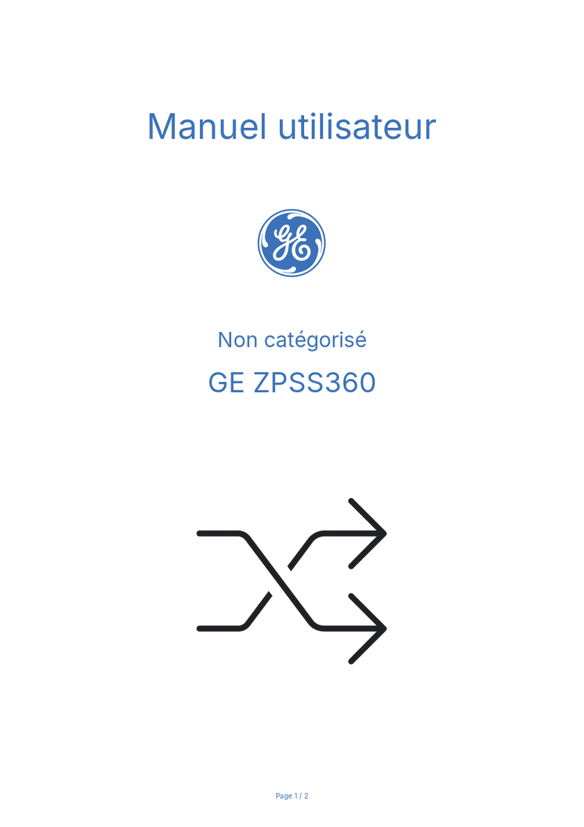 Image de la première page du manuel de l'appareil ZPSS360