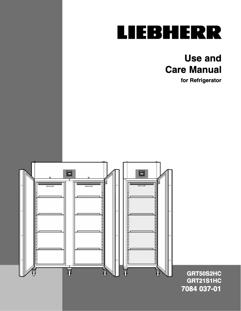 Page 1 de la notice Manuel utilisateur Liebherr GRT50S2HC