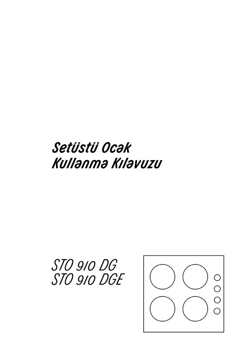 Image de la première page du manuel de l'appareil STO 910 DGE