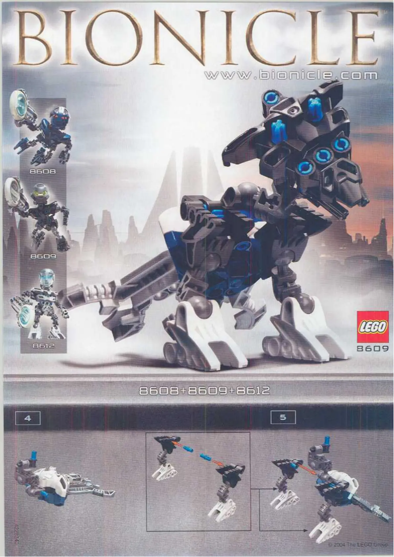 Page n°1 - Manuel utilisateur Lego Bionicle Matoran 8609/8612
