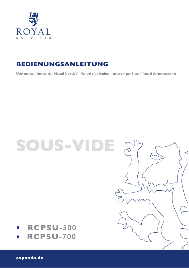 Page 1 de la notice Manuel utilisateur Royal Catering RCPSU-500