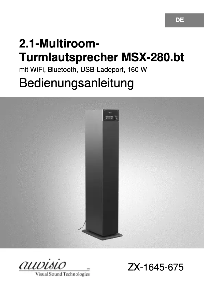 Page n°1 - Manuel utilisateur Auvisio ZX-1645