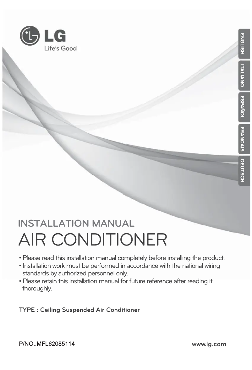 Page n°1 - Guide d'installation LG UV36H