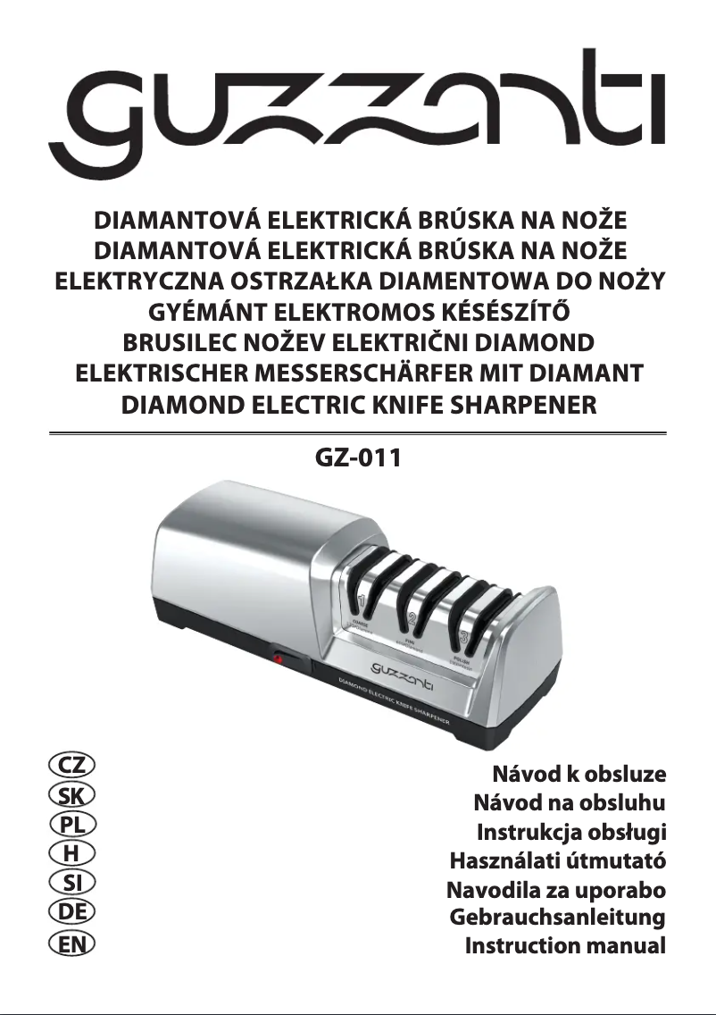 Image de la première page du manuel de l'appareil GZ-011