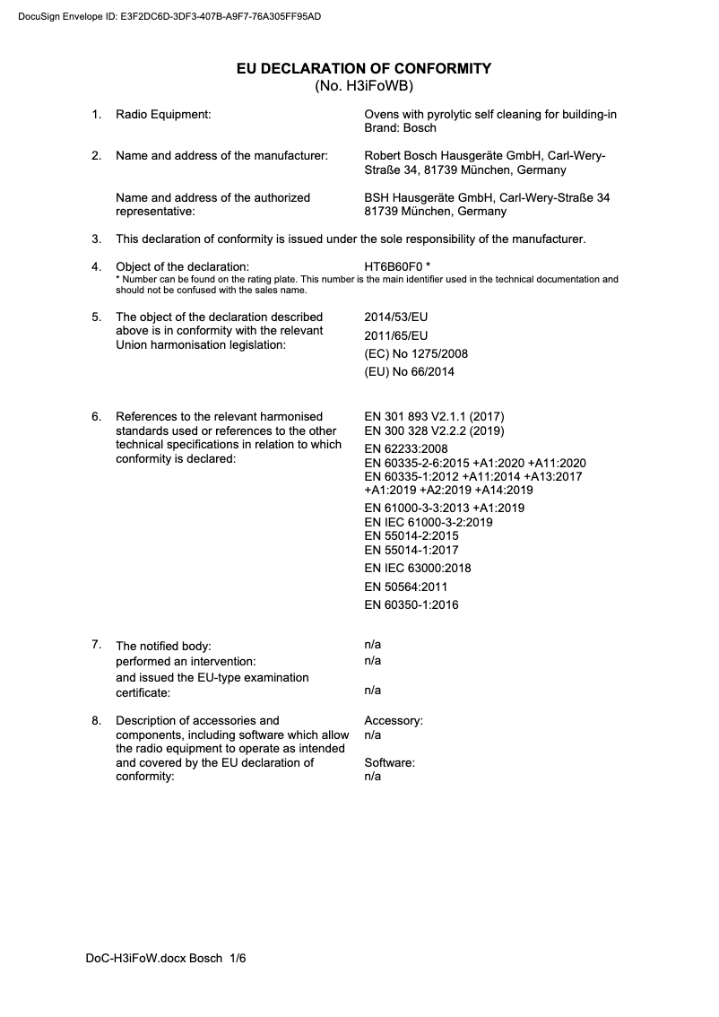 Image de la première page du manuel de l'appareil HBG8769C7