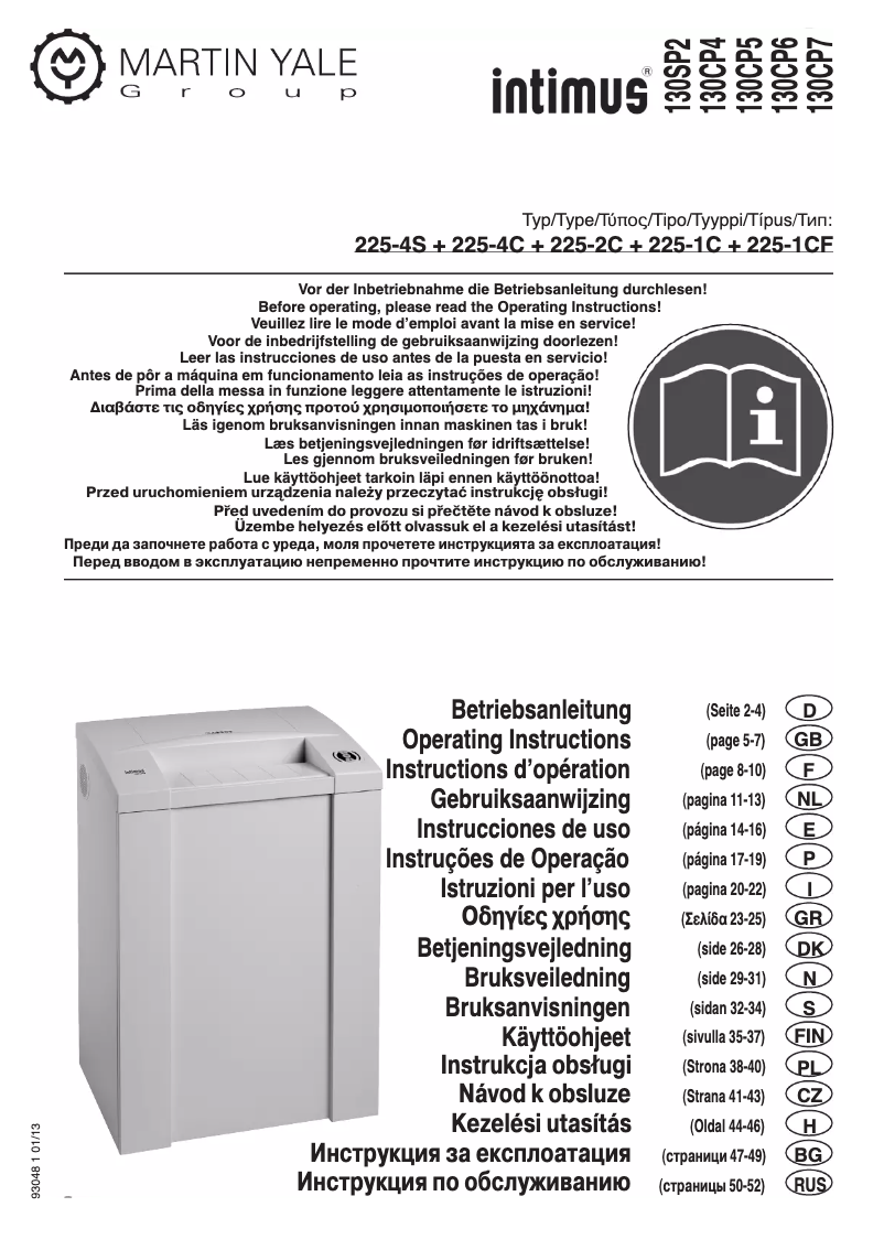 Image de la première page du manuel de l'appareil Pro 130 SP2