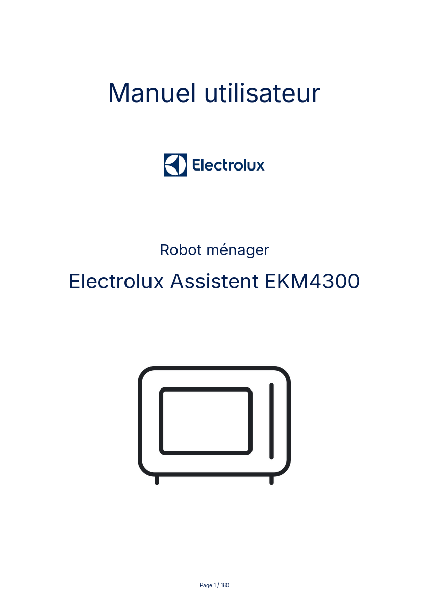Image de la première page du manuel de l'appareil Assistent EKM4300