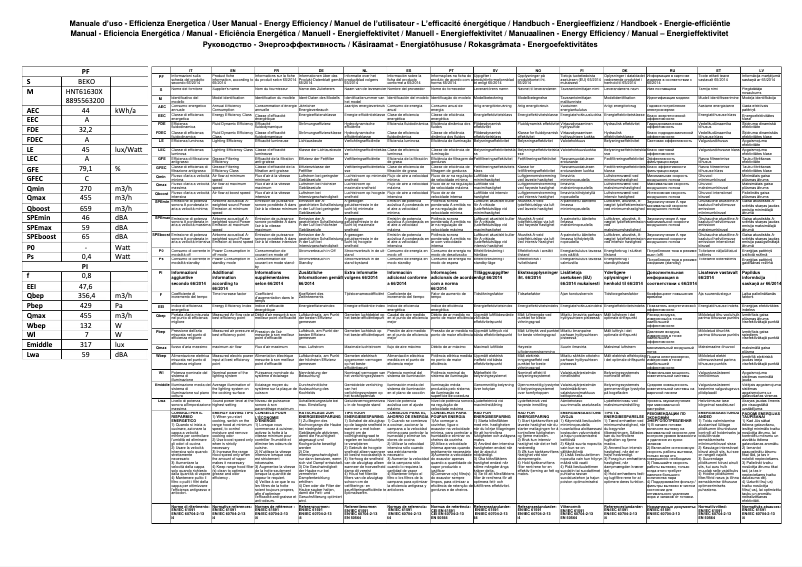 Image de la première page du manuel de l'appareil HNT61630X