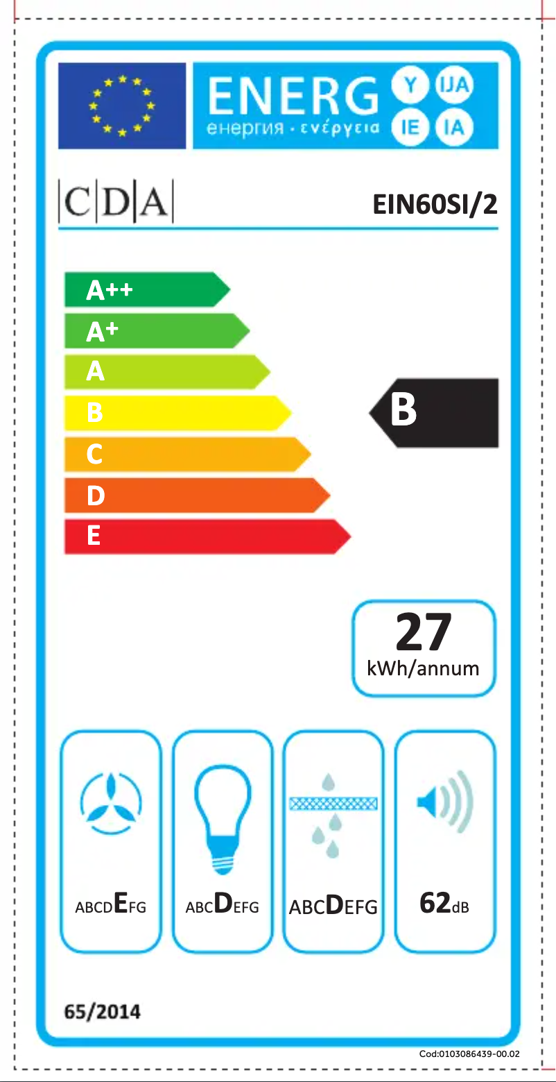 Page n°1 - Label énergétique CDA EIN60FSI