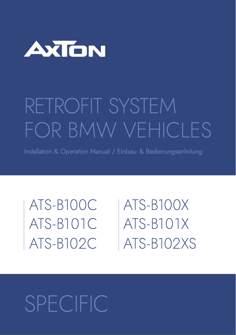 Page n°1 - Manuel utilisateur Axton ATS-B100C