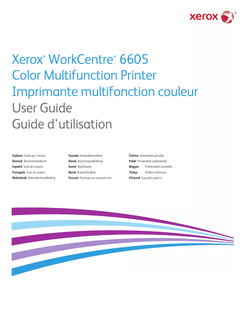 Page n°1 - Manuel utilisateur Xerox WorkCentre 6605DN