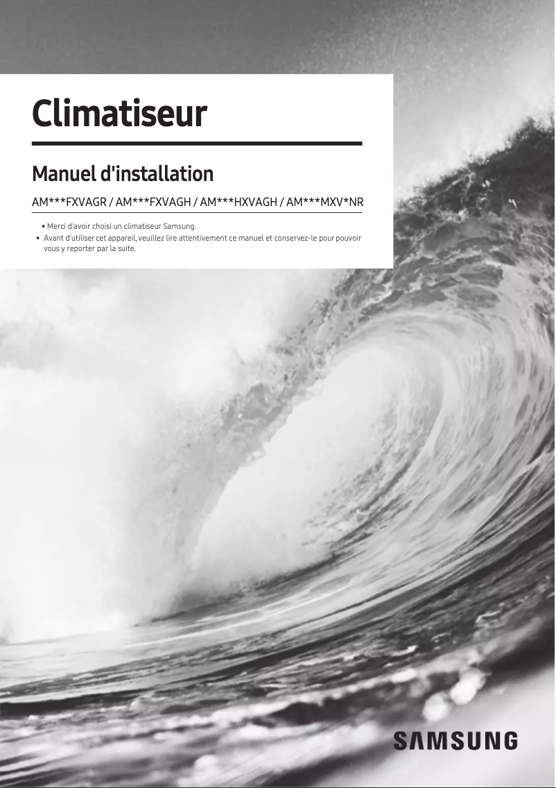 Image de la première page du manuel de l'appareil AM100FXVAGH