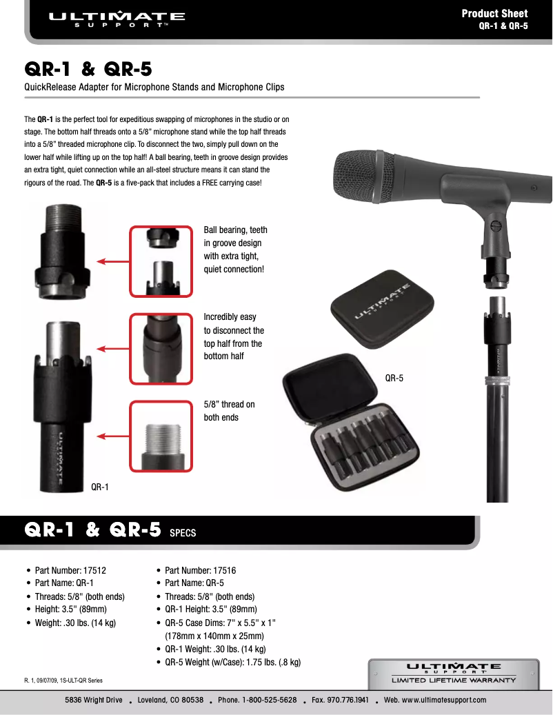 Image de la première page du manuel de l'appareil QR-1