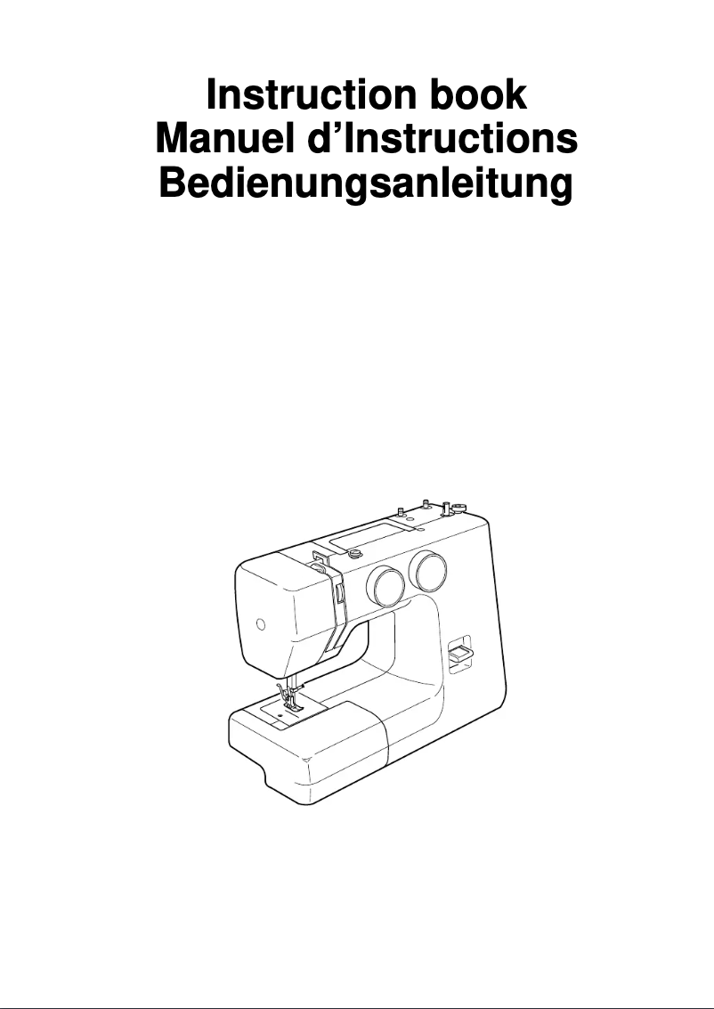 Page n°1 - Manuel utilisateur Elna Sew Zebra