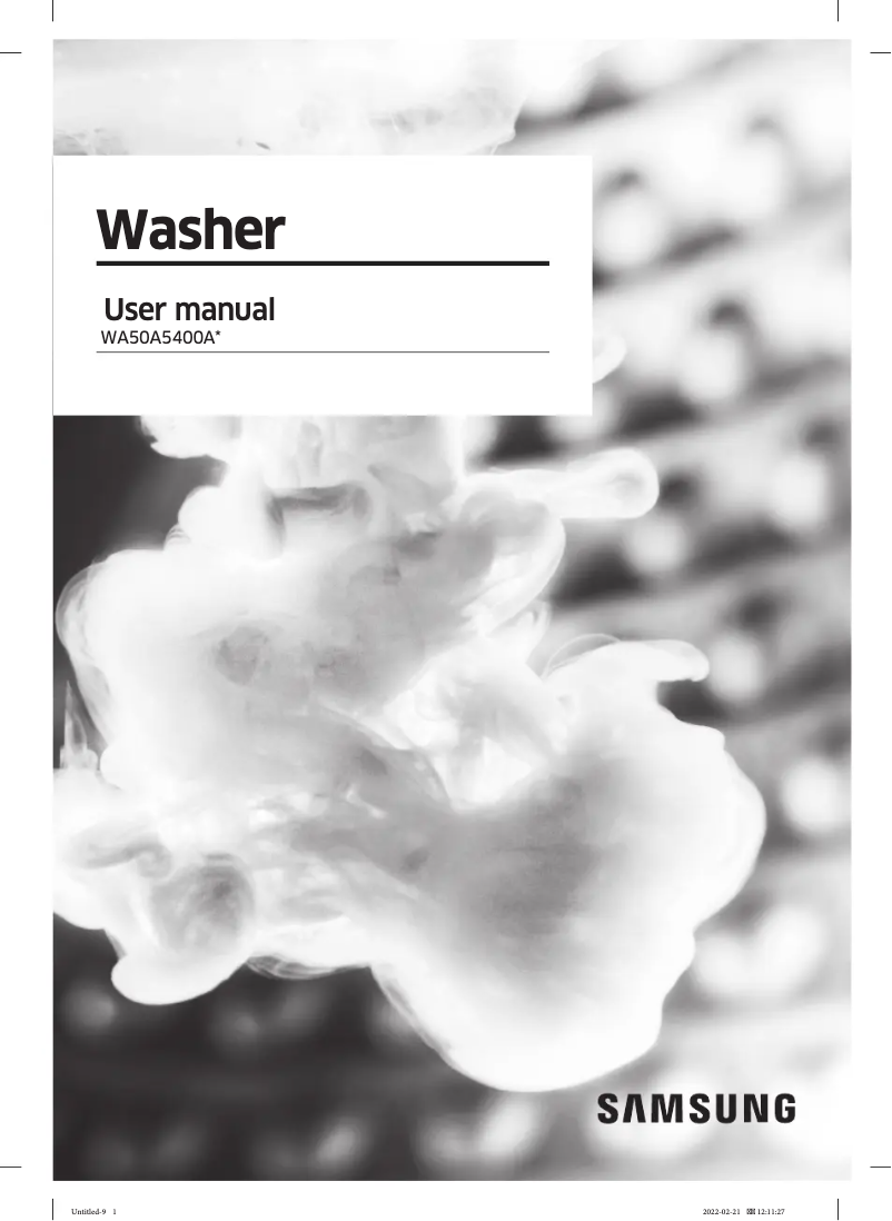 Page n°1 - Manuel utilisateur Samsung WA50A5400AV