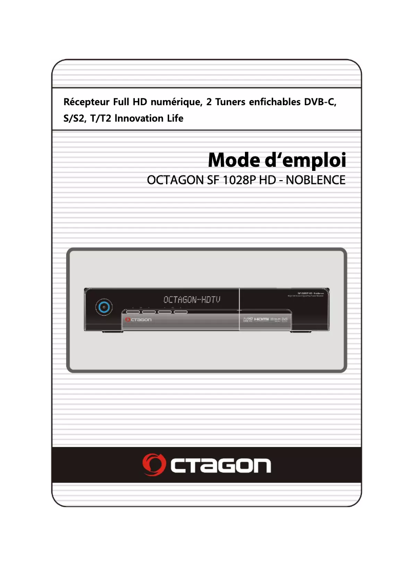 Page n°1 - Manuel utilisateur Octagon HD Noblence SF 1028P