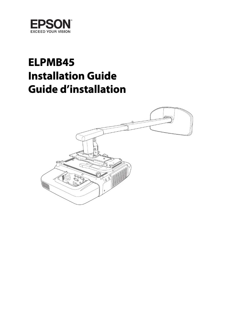 Page 1 de la notice Guide d'installation Epson PowerLite 530