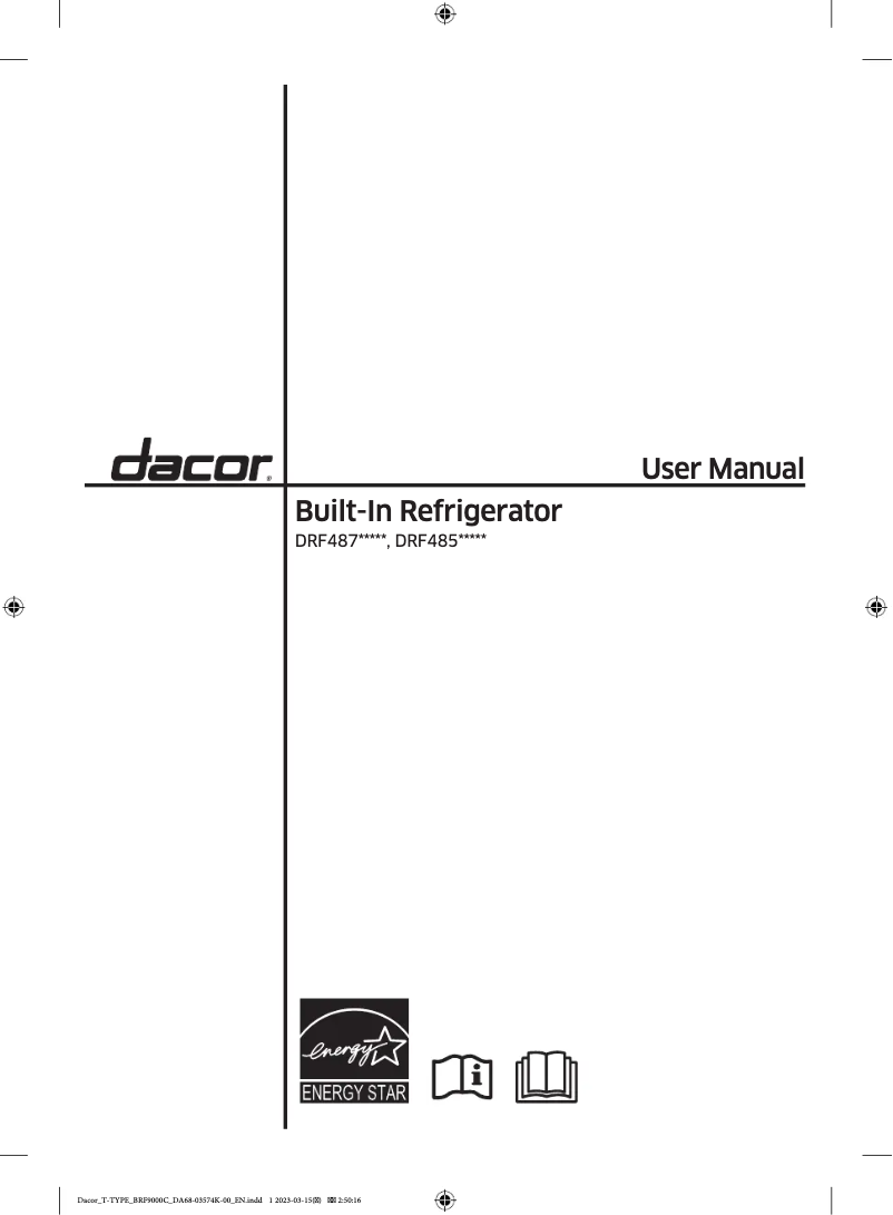 Image de la première page du manuel de l'appareil DRF485300AP