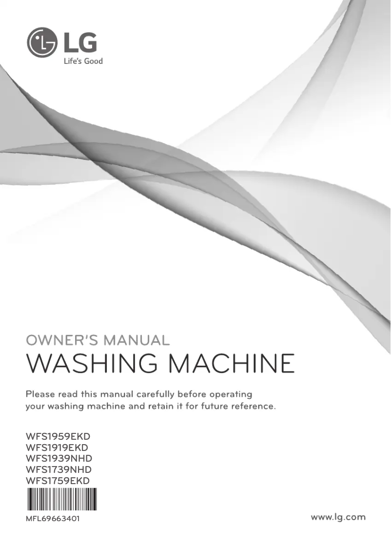 Page n°1 - Manuel utilisateur LG WFS1739NHD