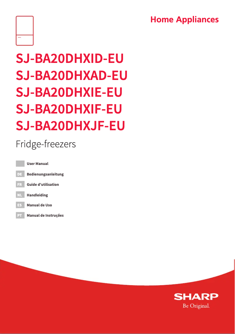 Page 1 de la notice Manuel utilisateur Sharp SJ-BA20DHXIF-EU