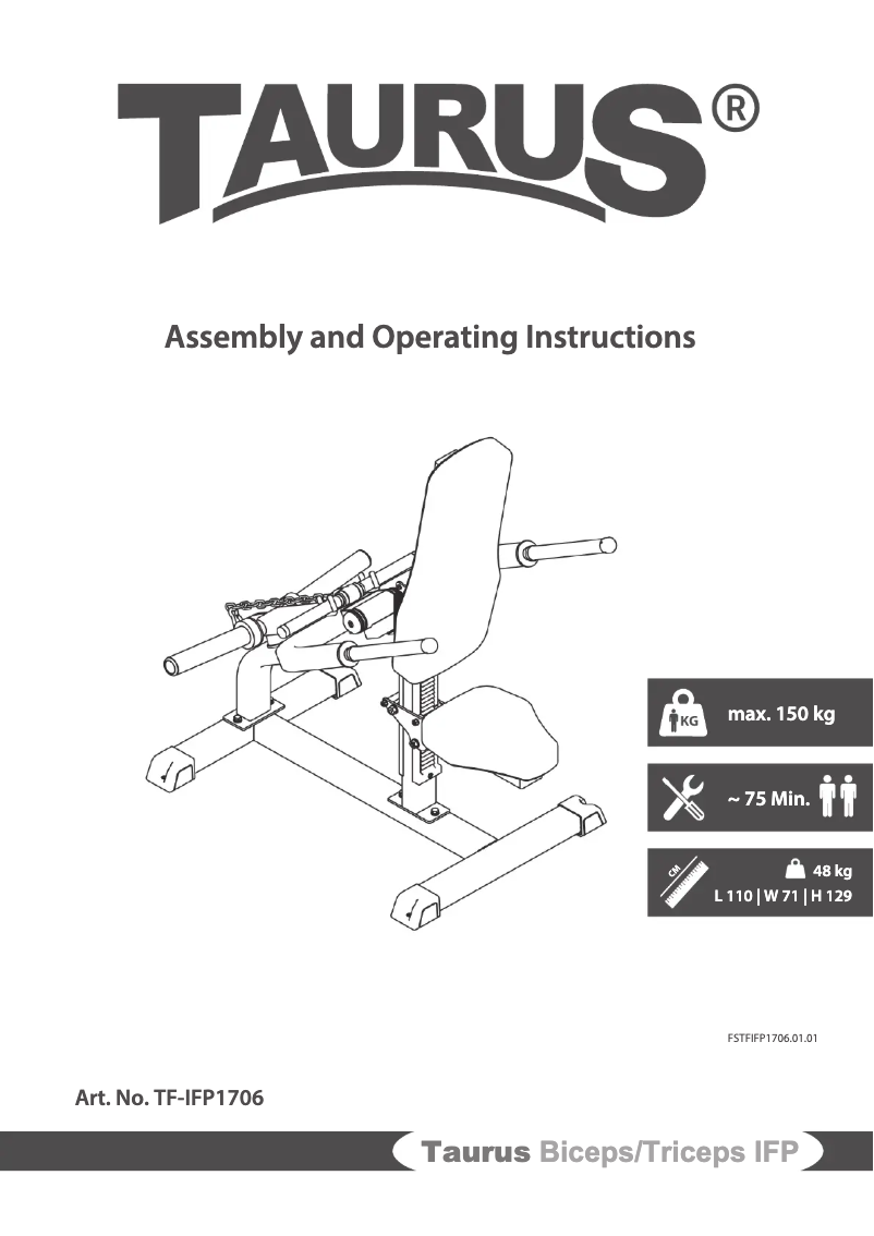 Página 1 del manual Manual de usuario Taurus Biceps/Triceps IFP