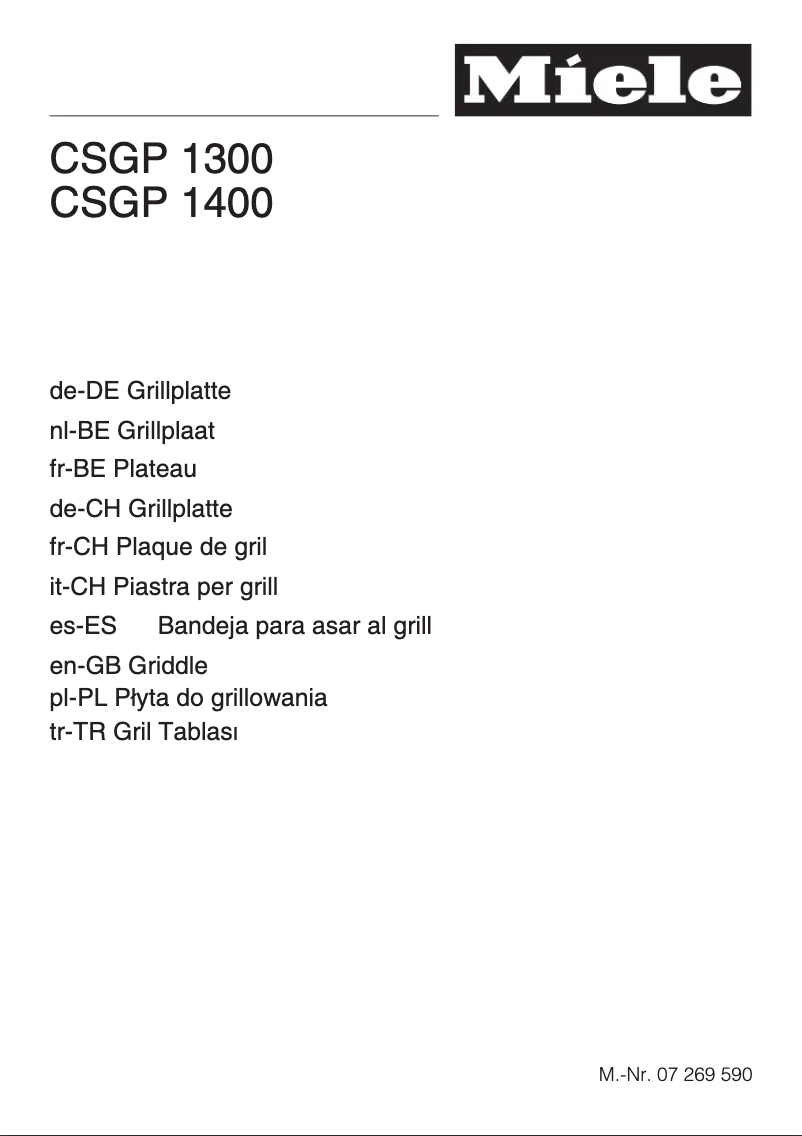 Image de la première page du manuel de l'appareil CSGP 1300