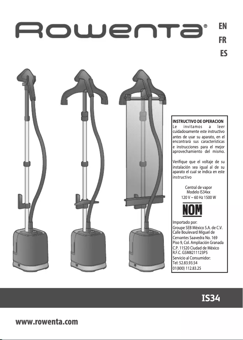 Image de la première page du manuel de l'appareil Expert Style Steamer IS3421