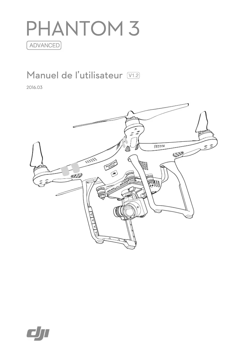 Image de la première page du manuel de l'appareil Phantom 3 Advanced