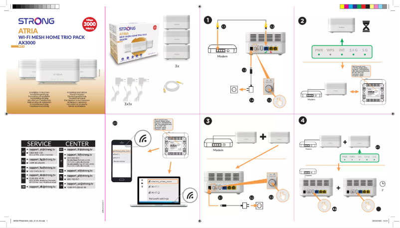 Page 1 de la notice Manuel utilisateur Strong Atria AX3000