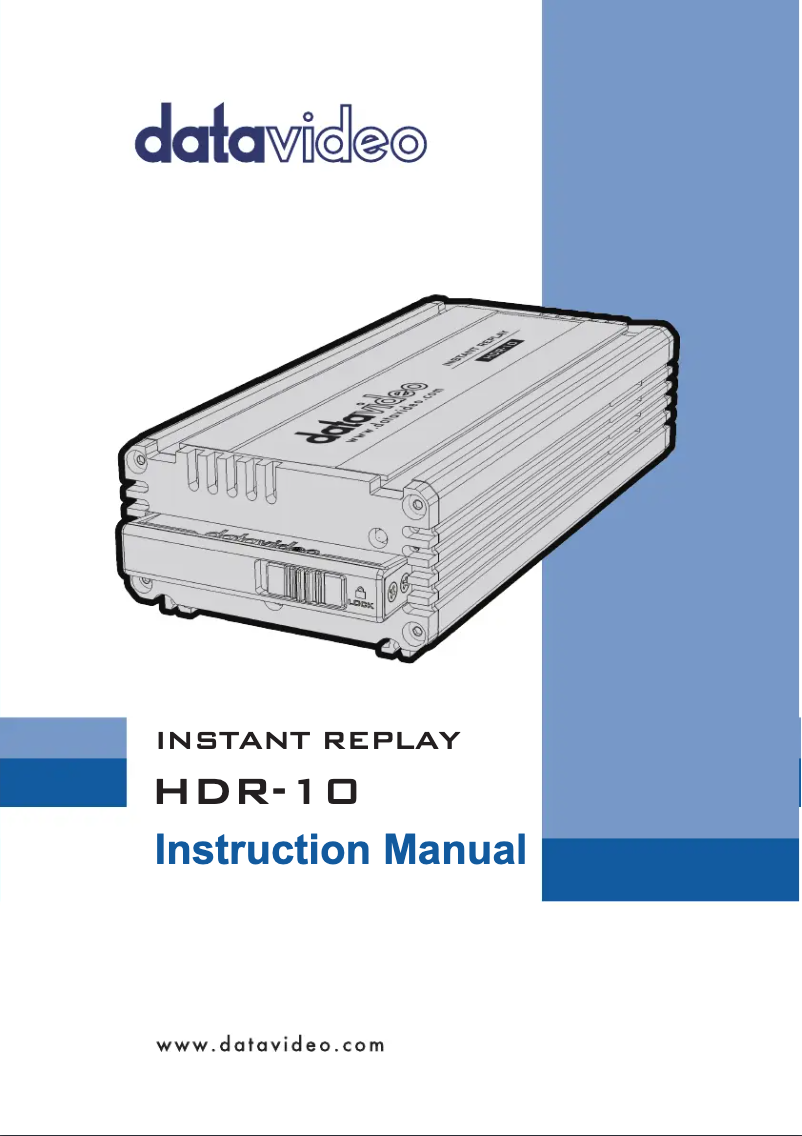 Page 1 de la notice Manuel utilisateur DataVideo HDR-10