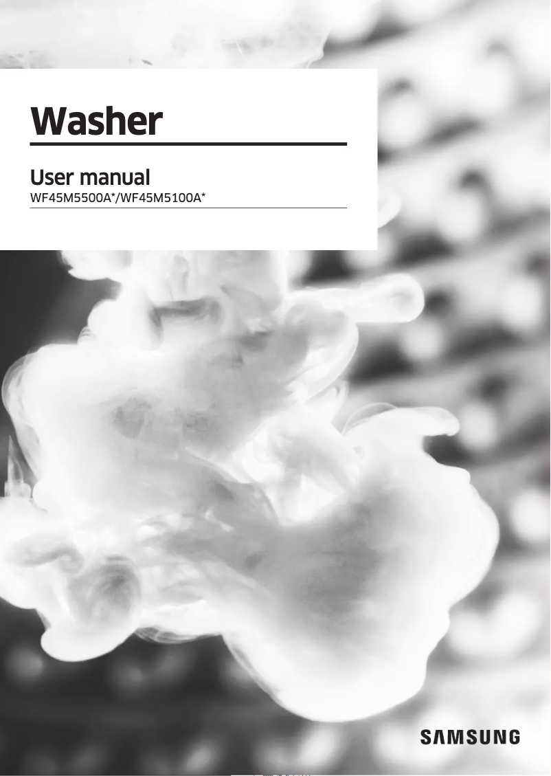 Page 1 de la notice Manuel utilisateur Samsung WF20M5500AP