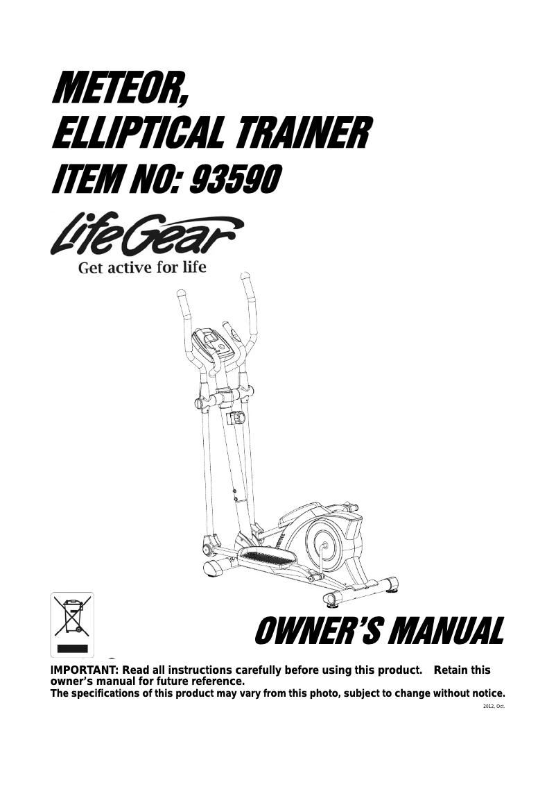 Image de la première page du manuel de l'appareil Meteor 93590