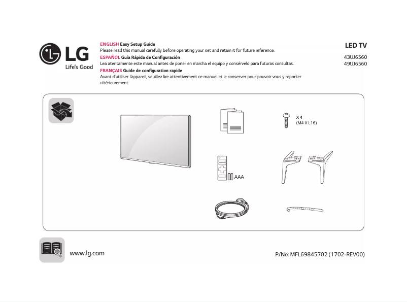 Página 1 del manual Manual de usuario LG 43UJ6560