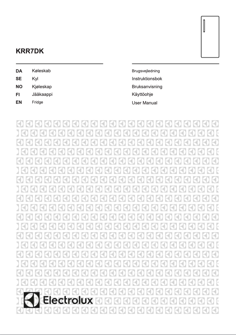 Page 1 de la notice Manuel utilisateur Electrolux KRR7DK