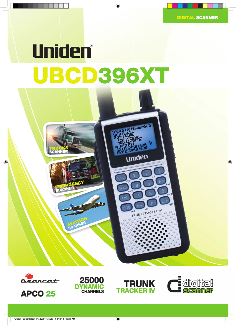 Page 1 de la notice Brochure Uniden UBCD396XT