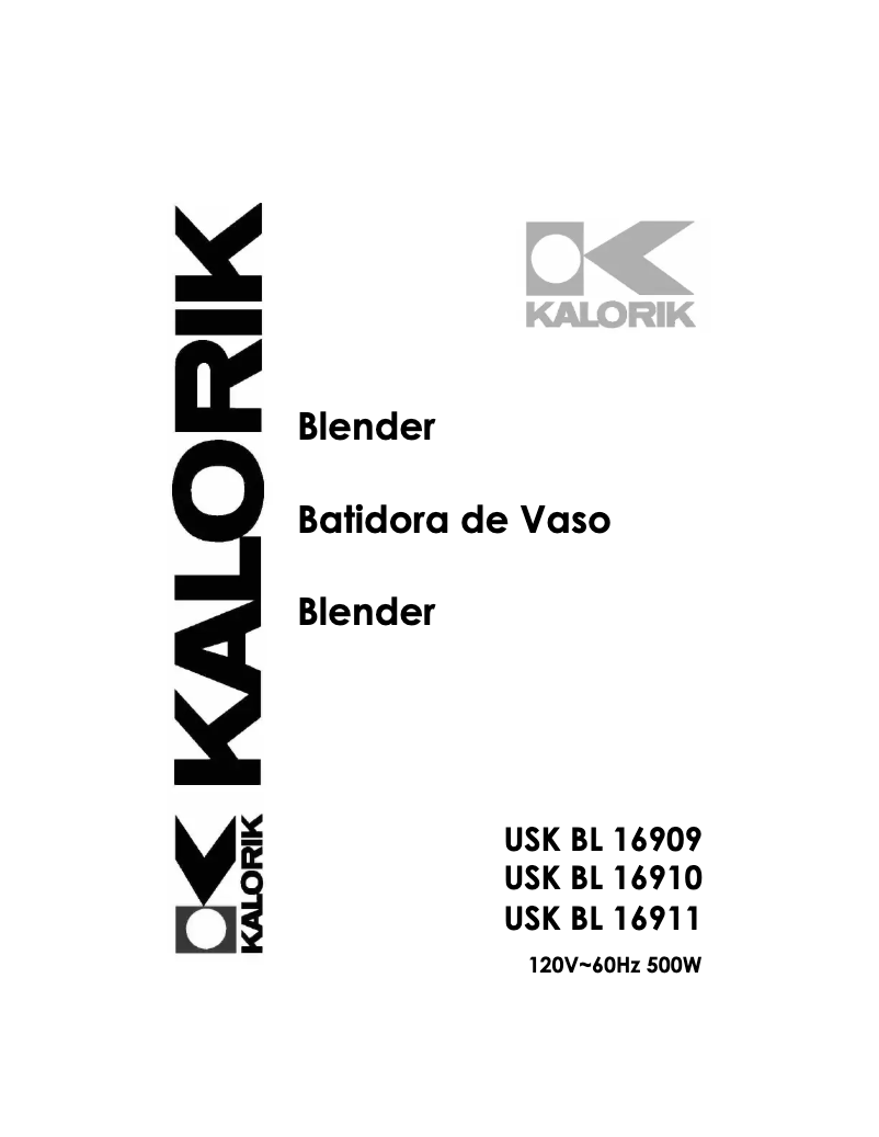 Imagen de la primera página del manual del dispositivo USK BL 16910