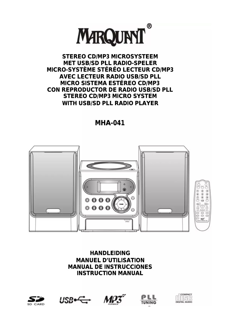 Page n°1 - Manuel utilisateur Marquant MHA-041